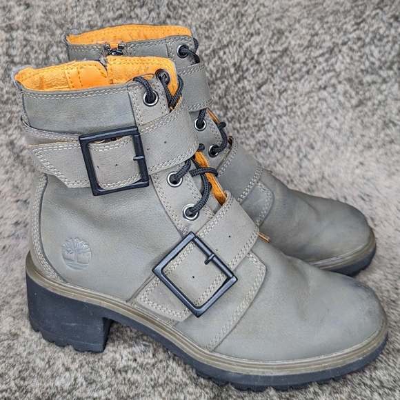 Timberland Kori Park Moto Boot Green Women's 6.5 - Picture 1 of 9